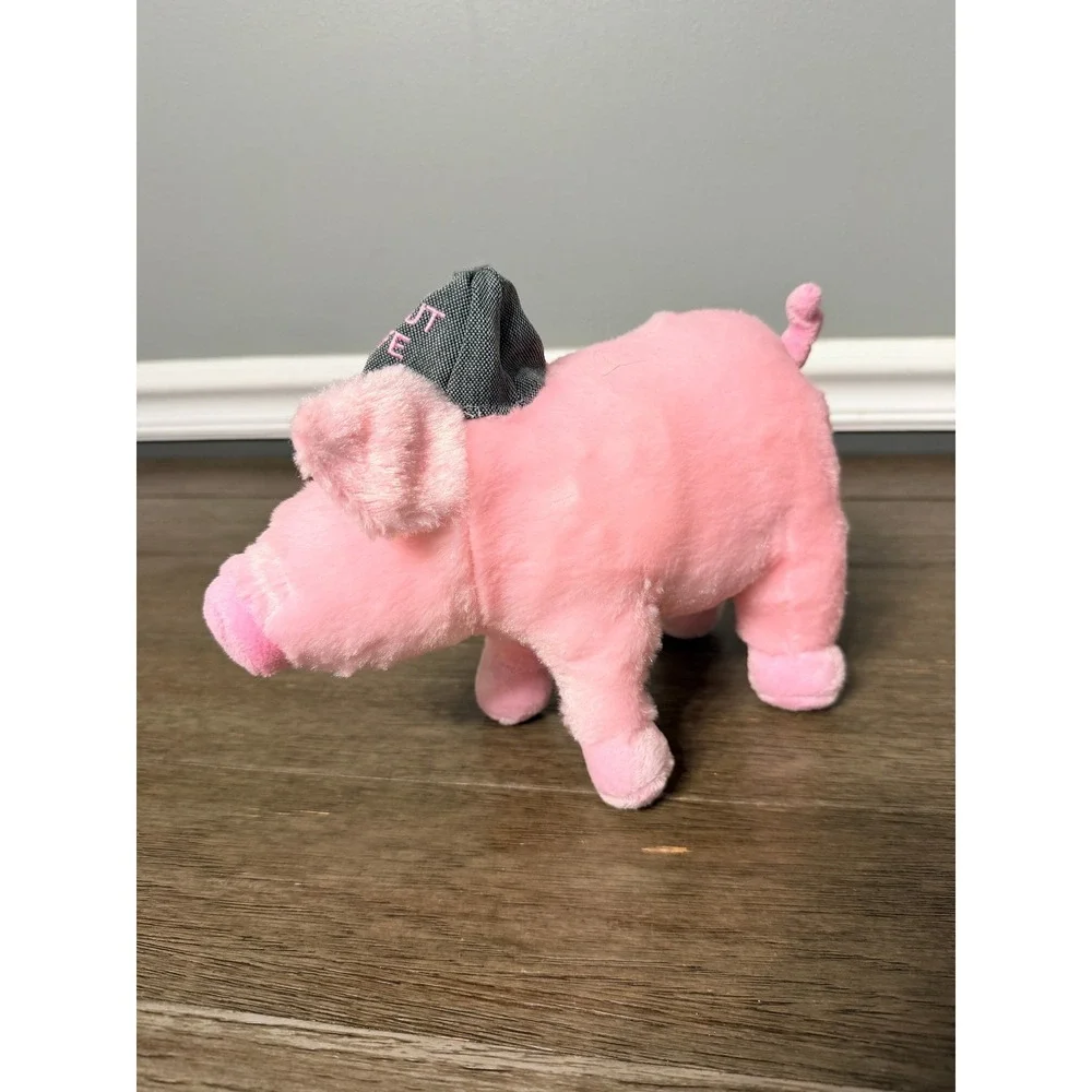 Petsies Stars Pink Pig Snout Life Grey Hat Plush‎ Stuffed Animal Toy
